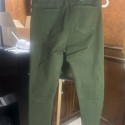 NWT SIZE 10/30 Tractr Green Cropped Ankle Pants High-Rise