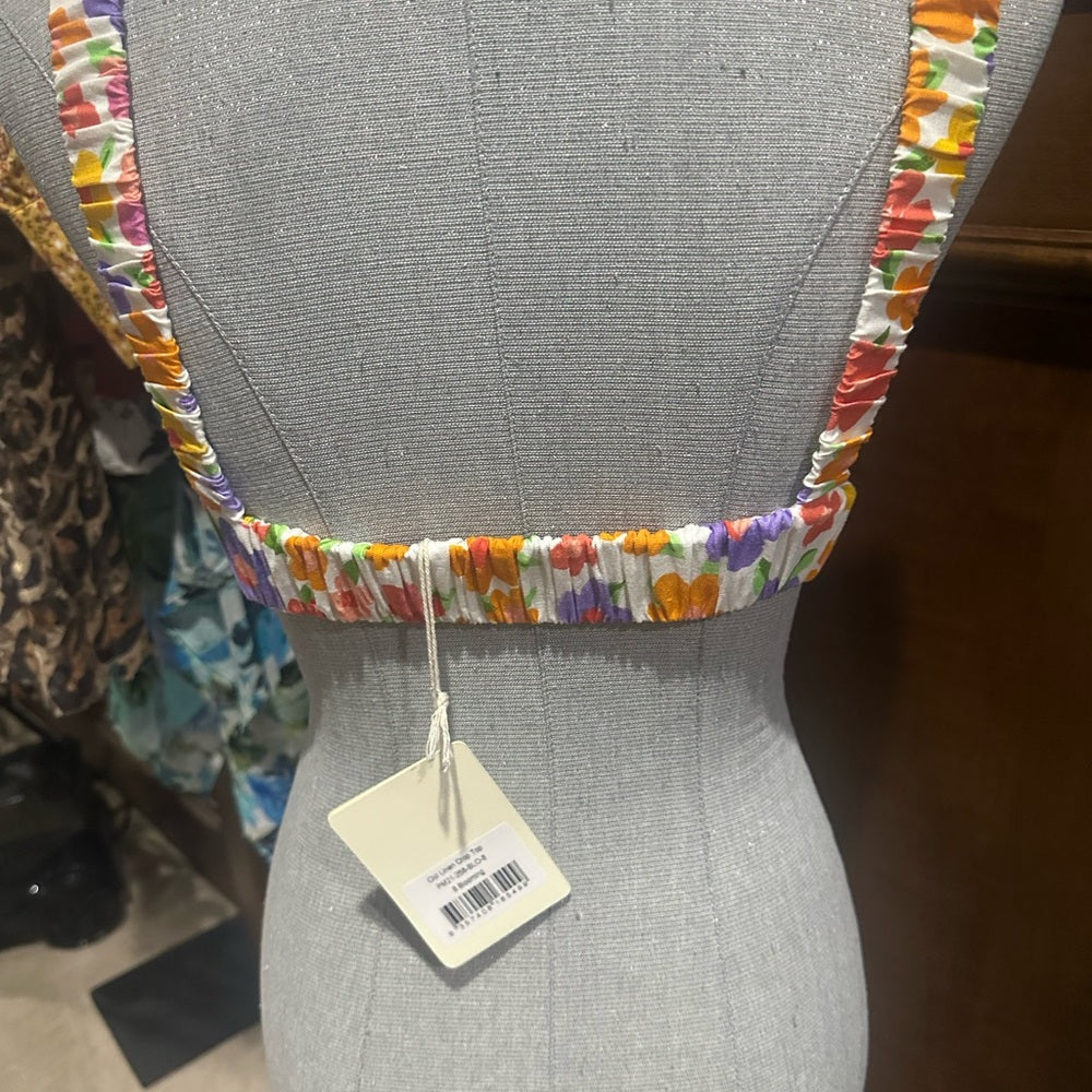 NWT SIZE 4 PepperMayo Floral Crop Top - Multicolor