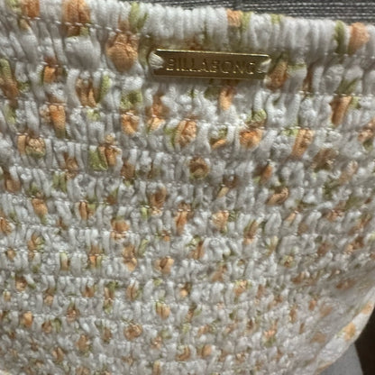 NWOT SIZE M Billabong Puff Sleeve Crop Blouse in White and Pink