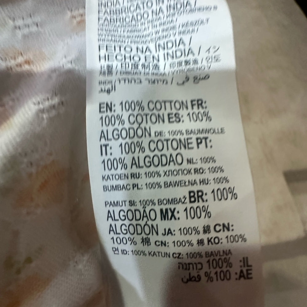 NWOT SIZE M Billabong Puff Sleeve Crop Blouse in White and Pink