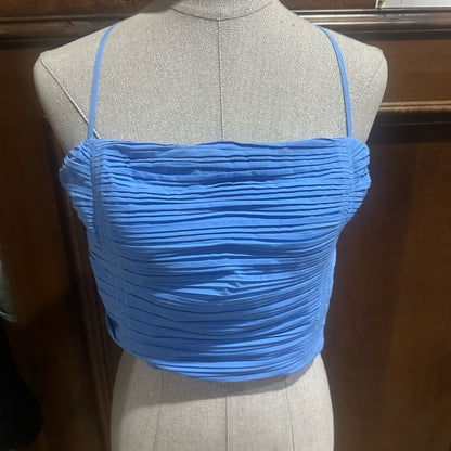 NWOT SIZE 10 Madewell Sky Blue Ruched Crop Camisole