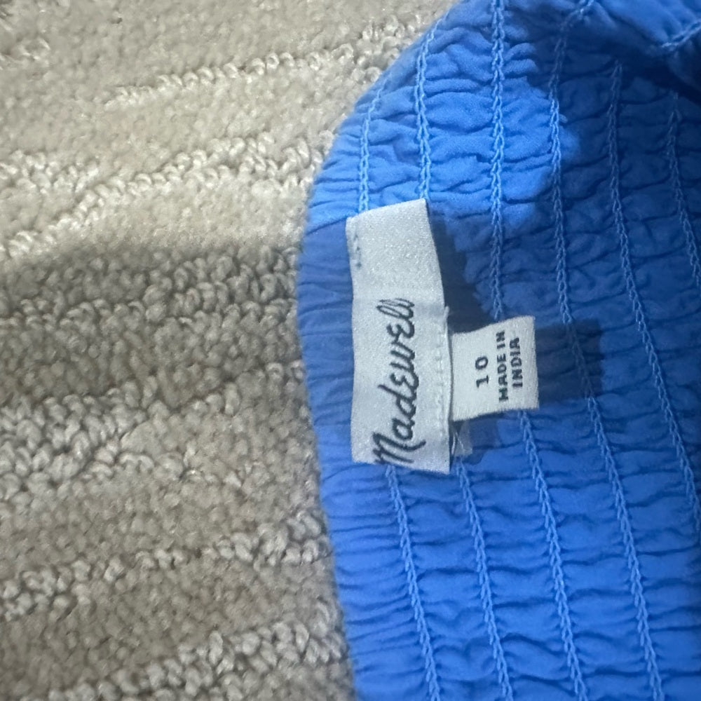NWOT SIZE 10 Madewell Sky Blue Ruched Crop Camisole