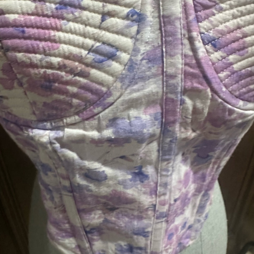 NWOT SIZE XS/ M Bardot Purple and Pink Sleeveless Bustier Crop Top