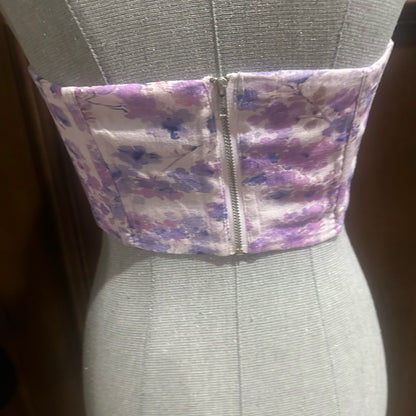 NWOT SIZE XS/ M Bardot Purple and Pink Sleeveless Bustier Crop Top