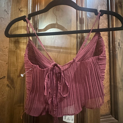 NWT SIZE 10 Topshop Red Ribbed Crop Camisole