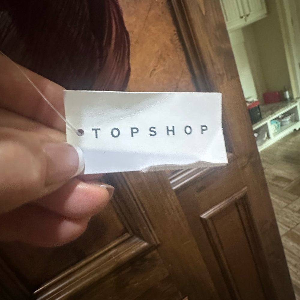 NWT SIZE 10 Topshop Red Ribbed Crop Camisole