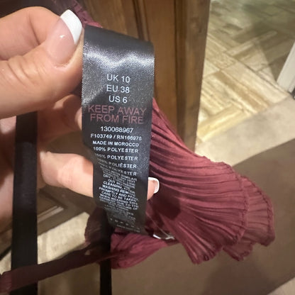 NWT SIZE 10 Topshop Red Ribbed Crop Camisole