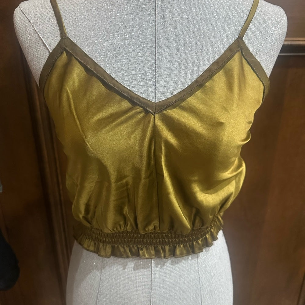 NWT SIZE M Zara Yellow Bustier Camisole Top