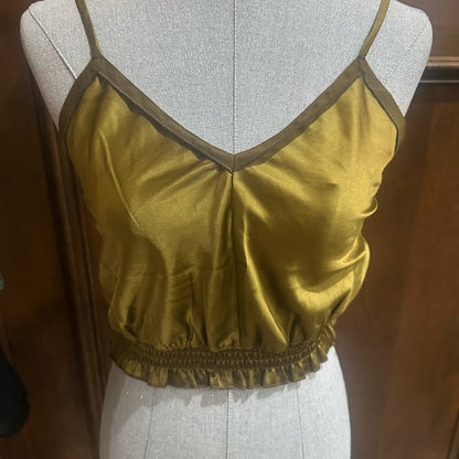 NWT SIZE M Zara Yellow Bustier Camisole Top