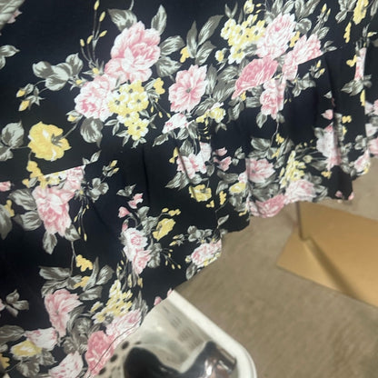 NWOT SIZE XL Wildflowers Pink and Yellow V-Neck Midi Sundress