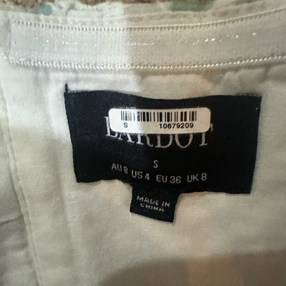 NWOT SIZE S Bardot Sleeveless White and Green Bustier Bodysuit