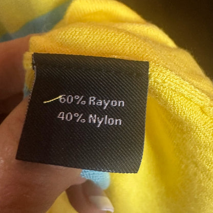 NWT SIZE M Yellow and Blue Sleeveless Boxy Muscle Tee