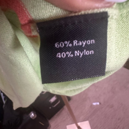 NWT SIZE L Striped Sleeveless Top - Green and Pink