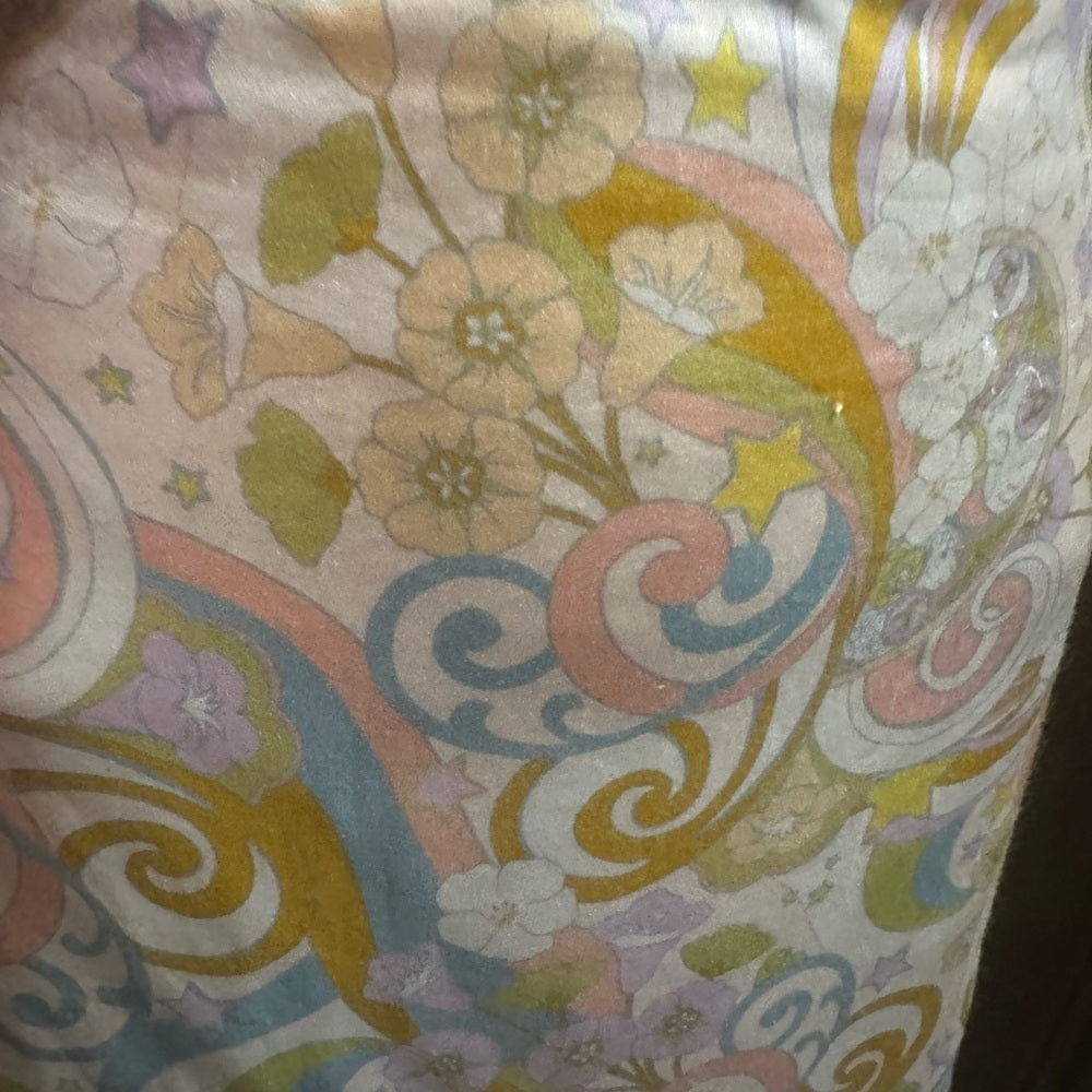 NWOT SIZE L For Love And Lemons Blue and Yellow Mini Pencil Skirt