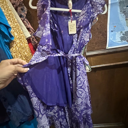 NWT SIZE S RAGA Purple Asymmetrical High-Low Sundress