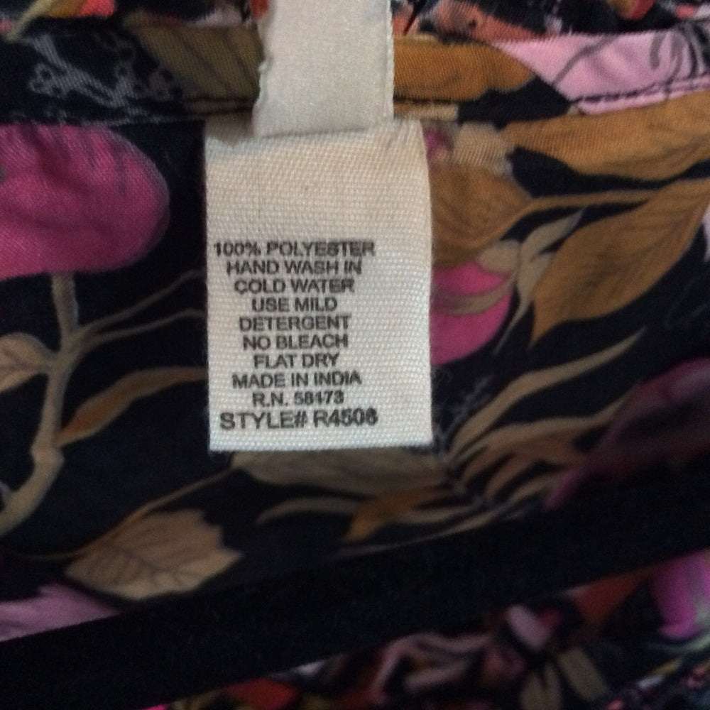 NWT SIZE S RAGA Pink and Red Ruffled Wrap Midi Dress