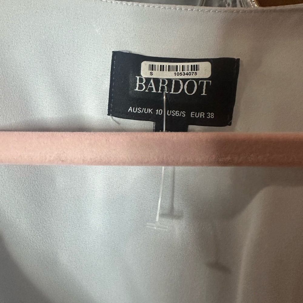 SIZE S Bardot Blue Tiered Ruffled V-Neck Sundress