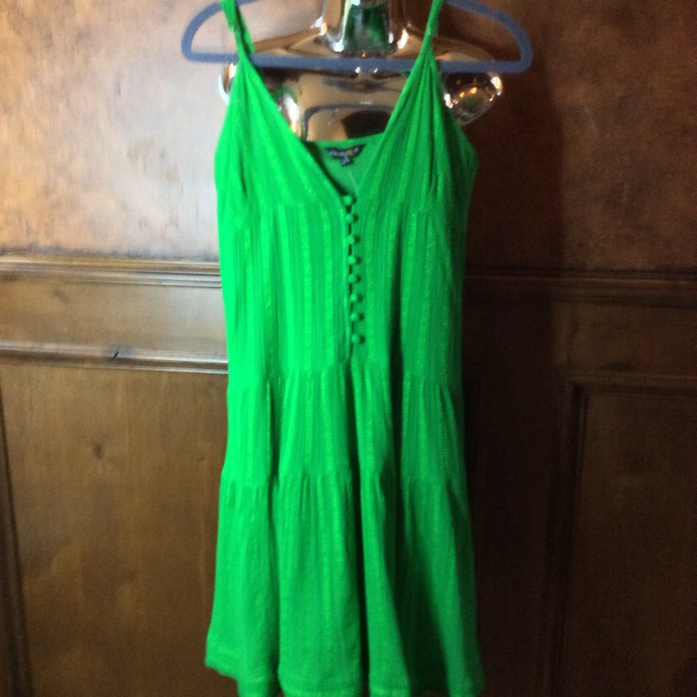 NWT SIZE M Green Sleeveless Midi Sundress with V-Neck