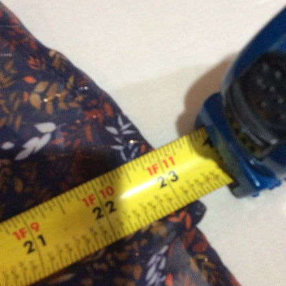 Parker Relaxed Peplum Blouse with Puff Sleeves in Blue and Red