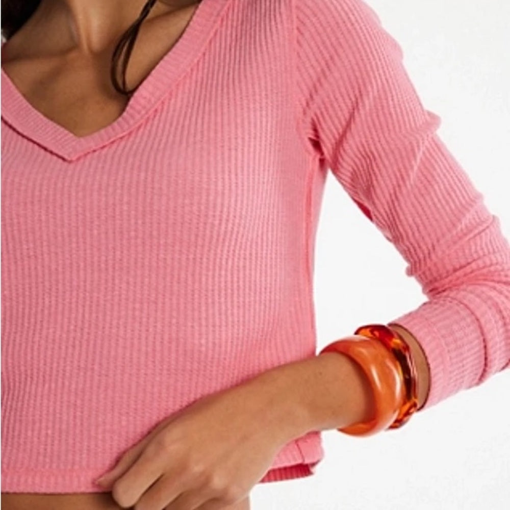 NWT SIZE XL We The Free Pink Crop Top