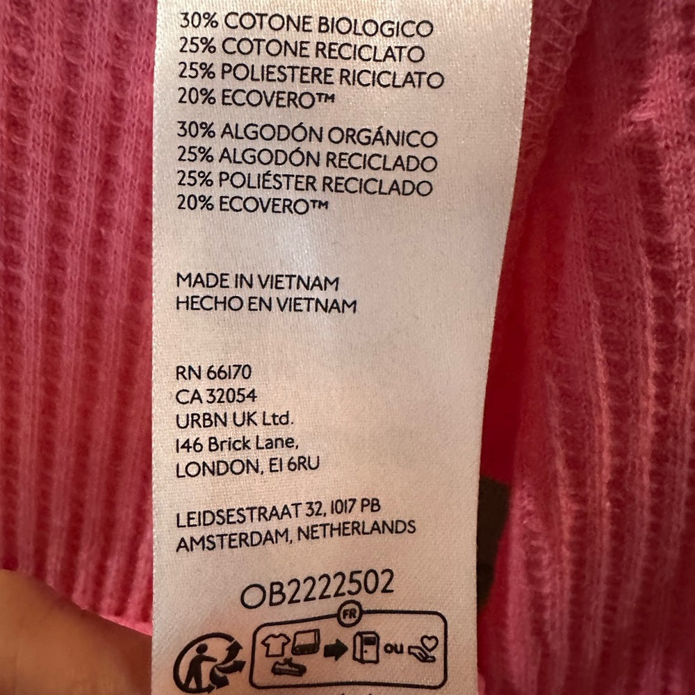 NWT SIZE XL We The Free Pink Crop Top