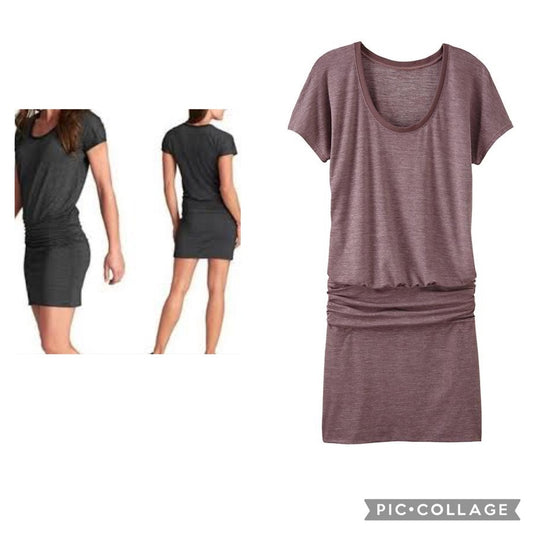 NWOT SIZE M Athleta Purple Sheath Mini Dress with Dolman Sleeves