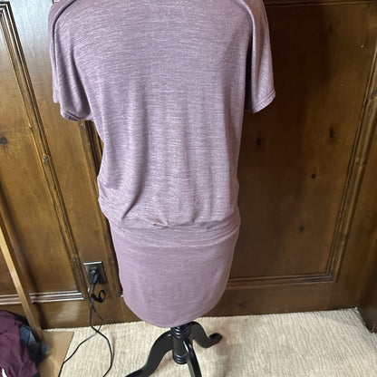 NWOT SIZE M Athleta Purple Sheath Mini Dress with Dolman Sleeves