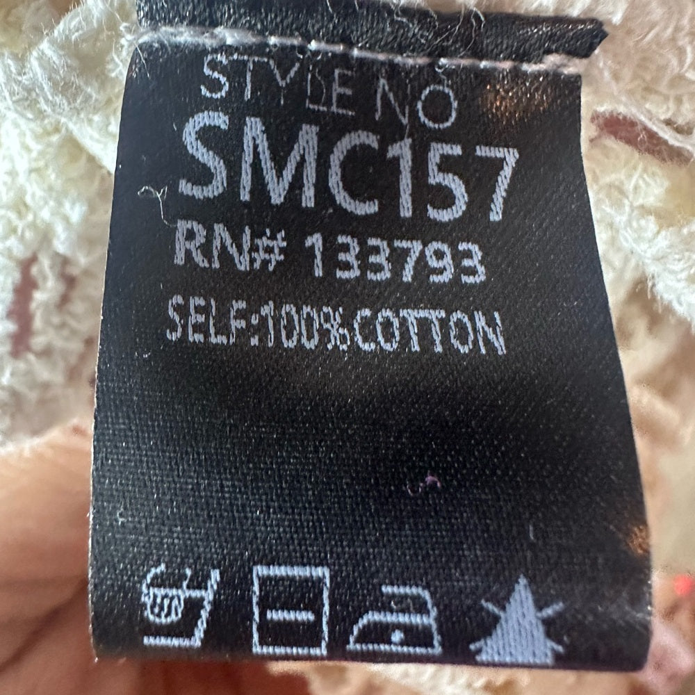 NWOT SIZE OS POL Cream Ruffled Cropped Blouse