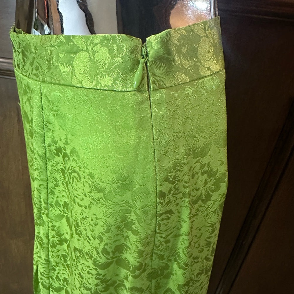NWOT SIZE S Ronny Kobo Collection Green Midi Skirt with Slit
