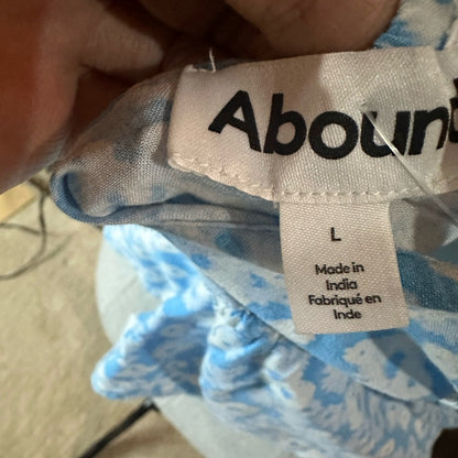 SIZE  L Abound Blue and White Fitted Wrap Camisole