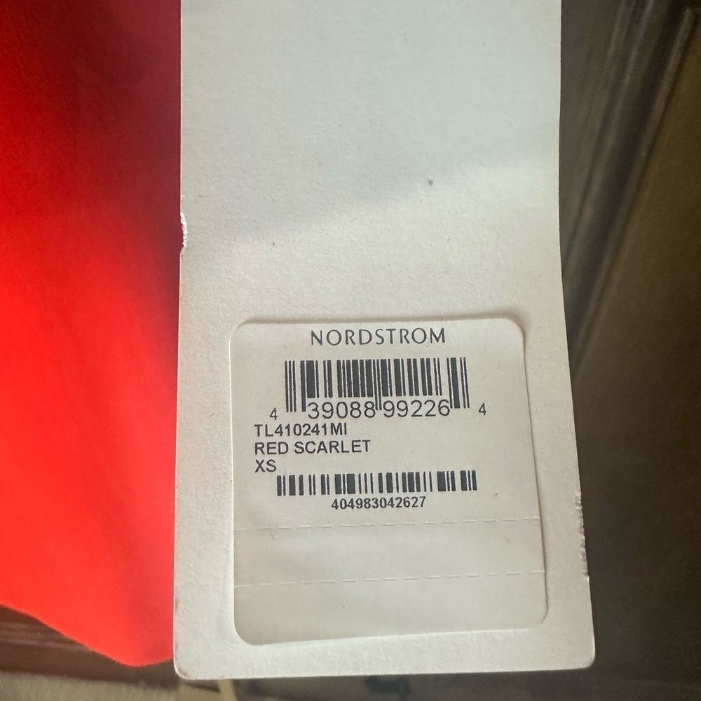 NWT SIZE XS Nordstrom Red Knee-Length Pencil Skirt Cocktail