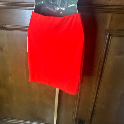 NWT SIZE XS Nordstrom Red Knee-Length Pencil Skirt Cocktail