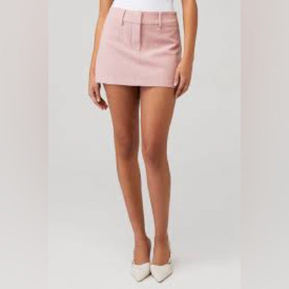 Astr Pink Ribbed Pencil Mini Skirt Cocktail