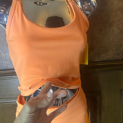 NWT SIZE S EleVen by Venus Williams Orange Fitted Tank Top