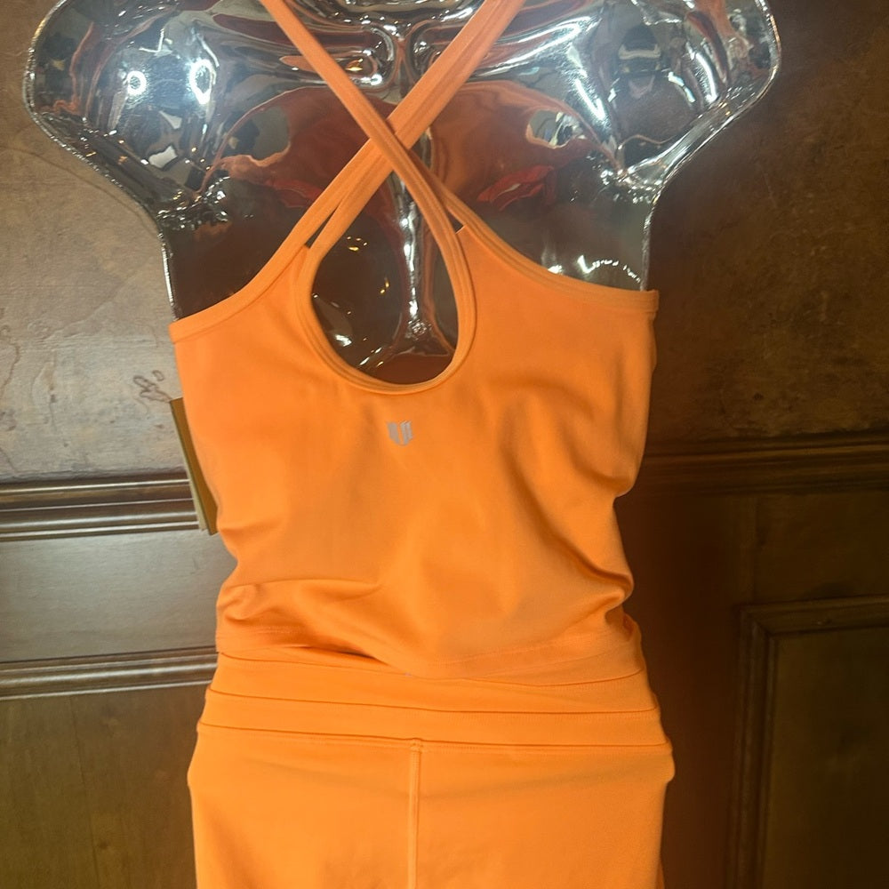 NWT SIZE S EleVen by Venus Williams Orange Fitted Tank Top