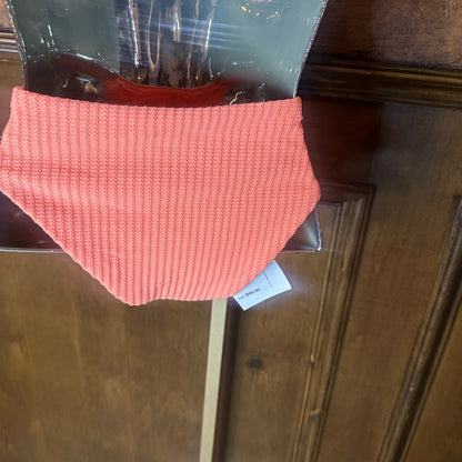 BECCA Orange Bikini with Ribbed Texture and Side Ties