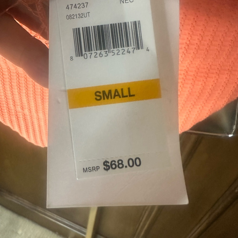 BECCA Orange Bikini with Ribbed Texture and Side Ties