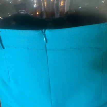 NWT SIZE 4 Chic Blue Pencil Mini Skirt with Slit for Night Out