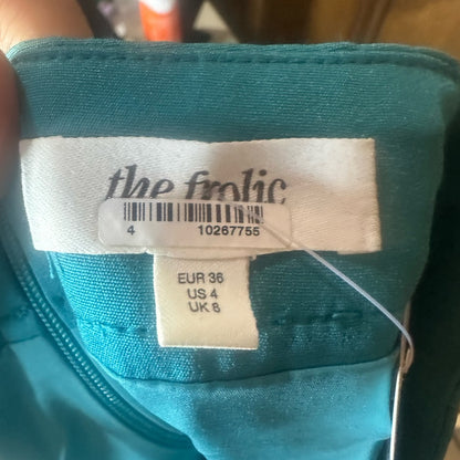 NWT SIZE 4 Chic Blue Pencil Mini Skirt with Slit for Night Out