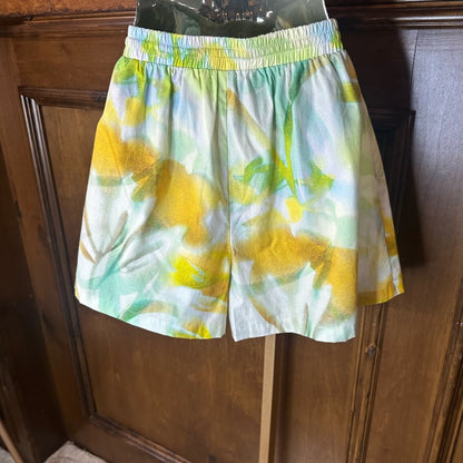 NWT SIZE 4 The Fifth Label High Waist Green and Gold Shorts