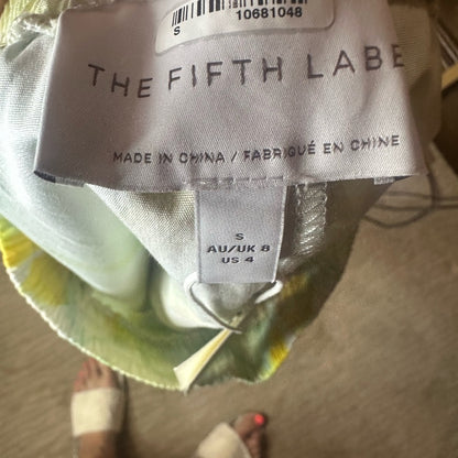 NWT SIZE 4 The Fifth Label High Waist Green and Gold Shorts