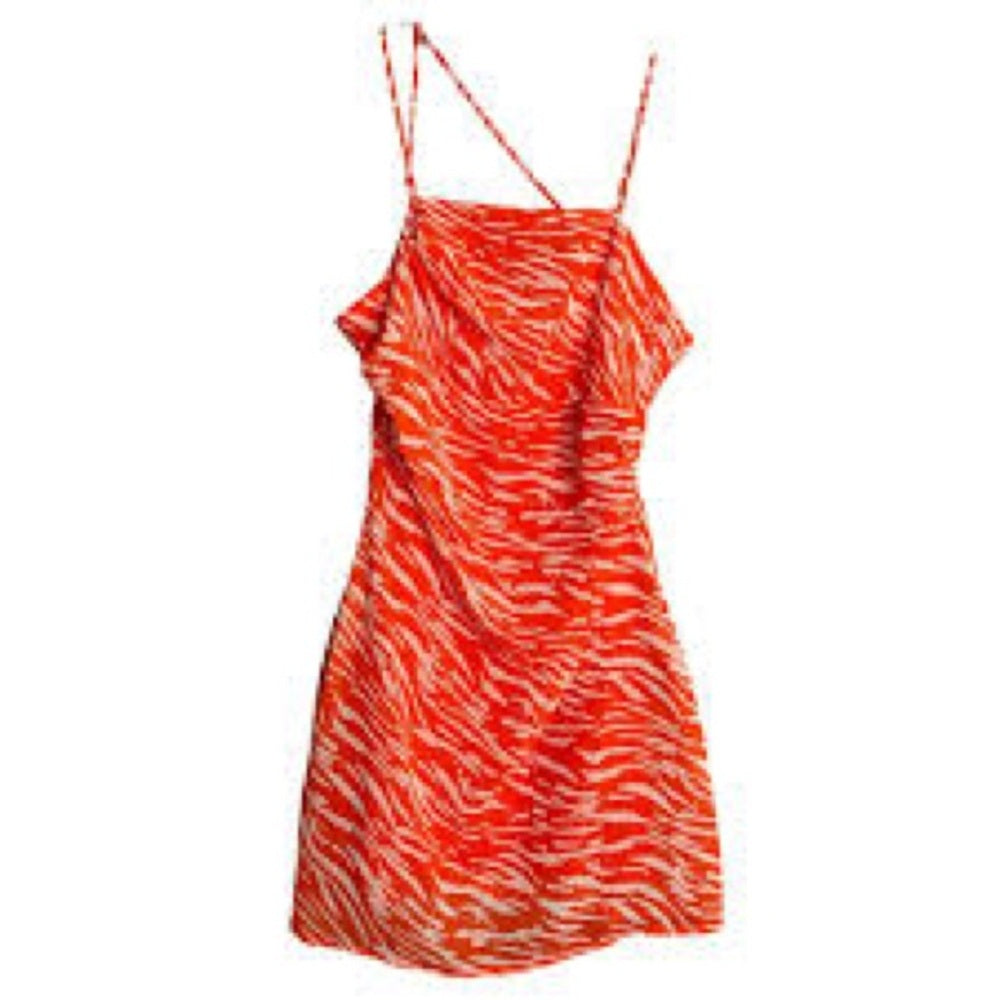 NWT SIZE S Forever 21 White and Red Ruched Bodycon Mini Dress