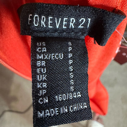 NWT SIZE S Forever 21 White and Red Ruched Bodycon Mini Dress