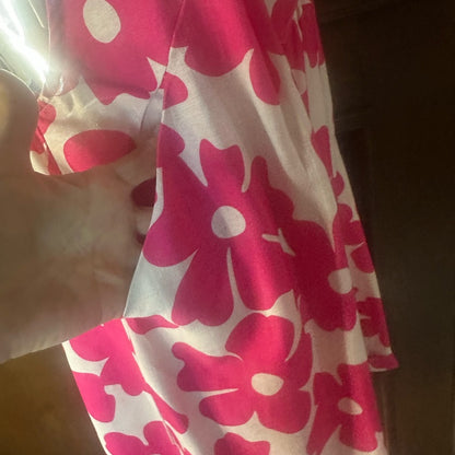 NWOT SIZEL BiBi Pink and White Casual Sundress Shorts