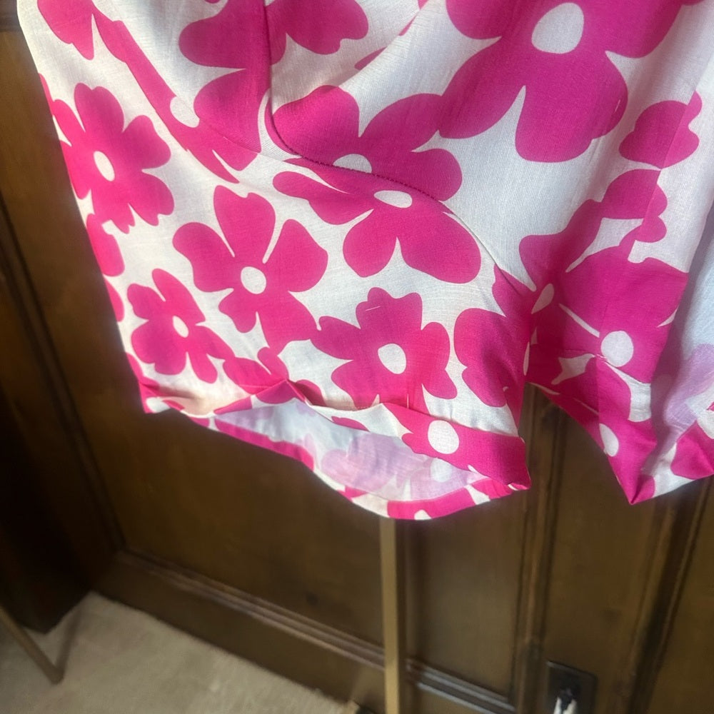 NWOT SIZEL BiBi Pink and White Casual Sundress Shorts