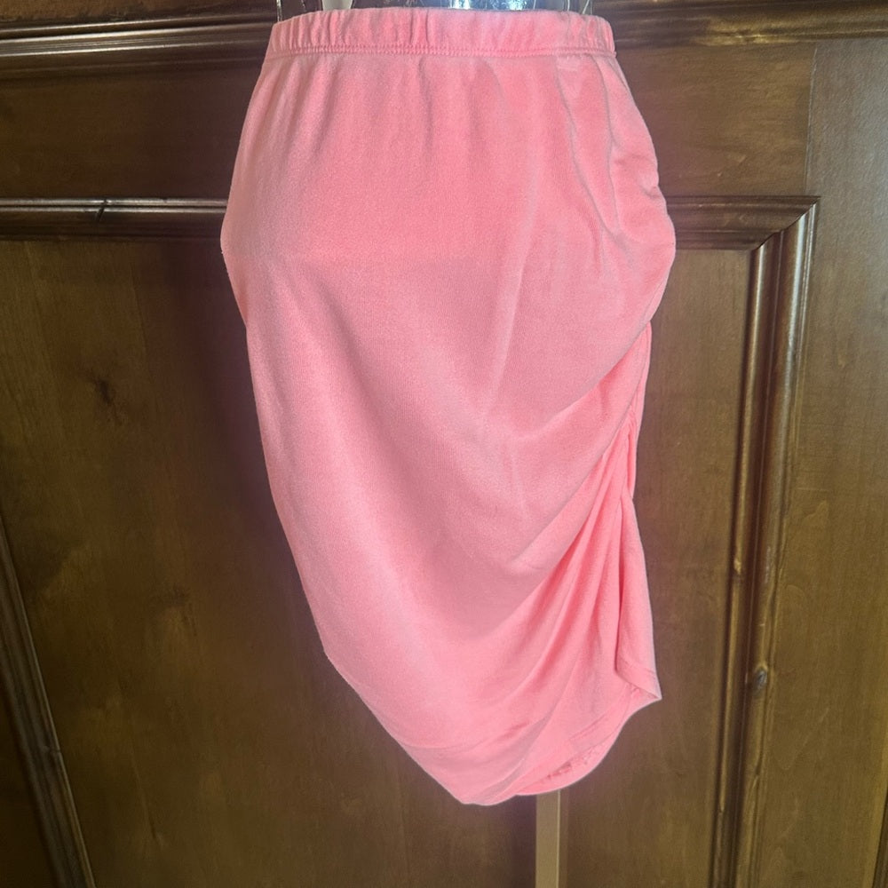 NWT SIZE L/3 Sundry Pink Ruched Pencil Skirt Knee-Length Casual
