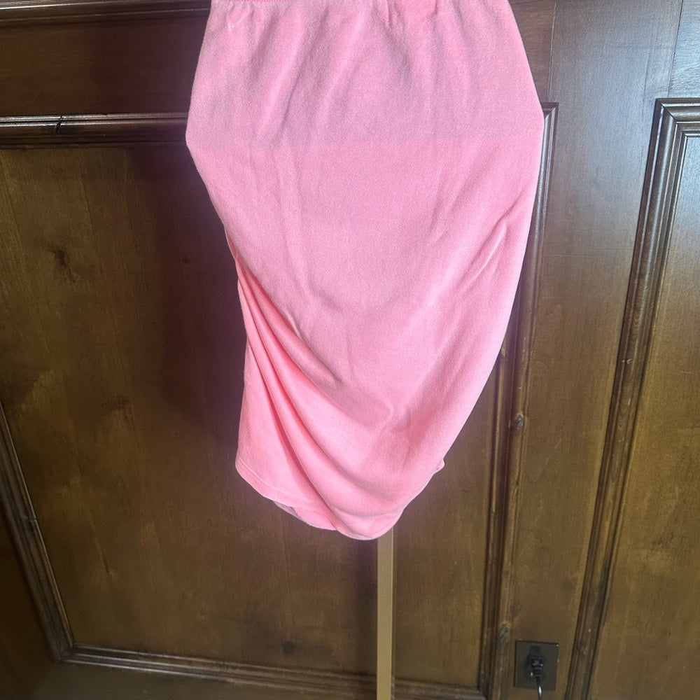 NWT SIZE L/3 Sundry Pink Ruched Pencil Skirt Knee-Length Casual