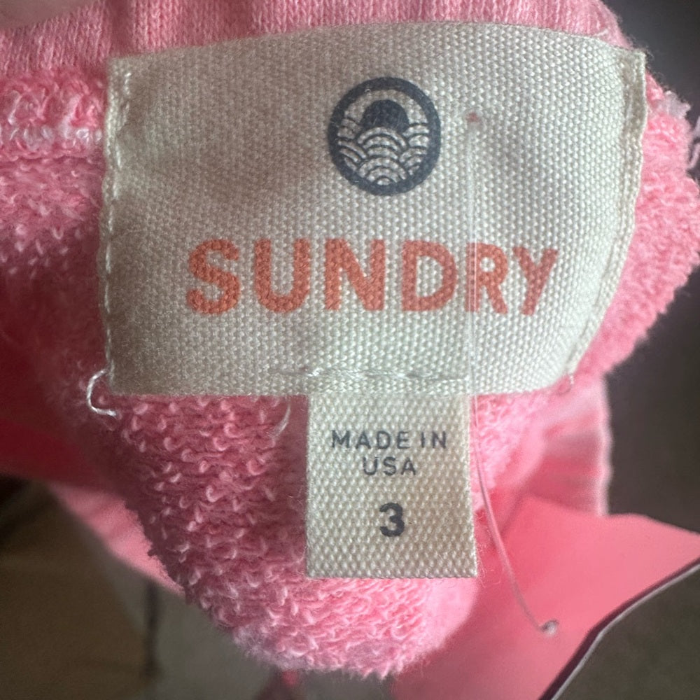 NWT SIZE L/3 Sundry Pink Ruched Pencil Skirt Knee-Length Casual