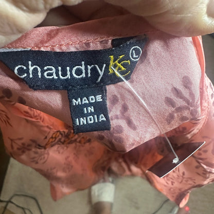 NWT SIZE L Pink Plunge Neckline Sleeveless Midi Sundress