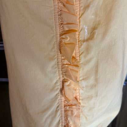 NWOT SIZE M J. Crew Orange Flutter Sleeve Blouse with Ruffled Mandarin Collar